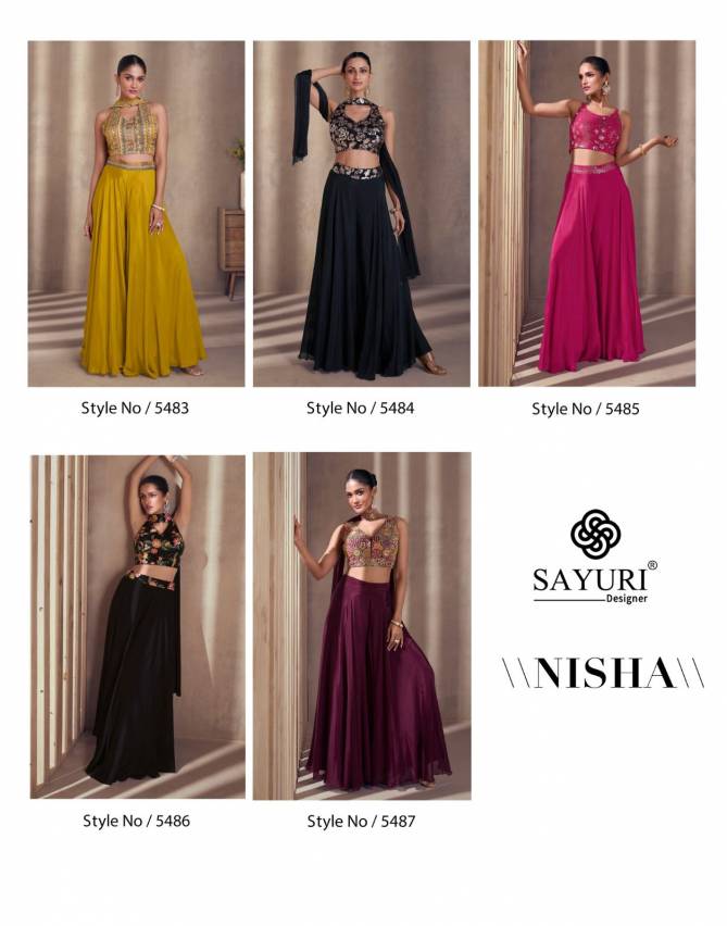 Nisha By Sayuri Designer Chinon Silk Readymade Suits Exporters In India